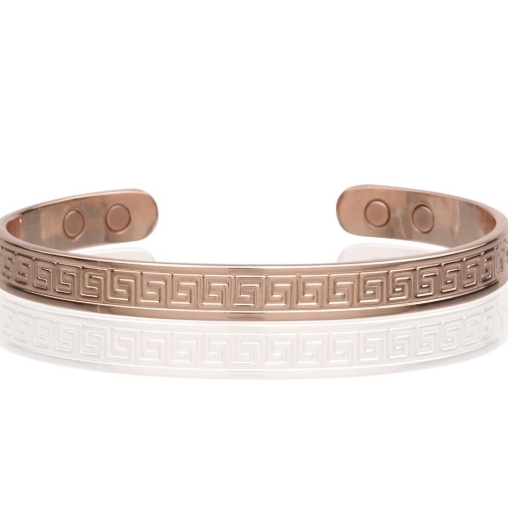 Trendy Solid Copper Magnetic Bracelet Cuff Bangle Health Energy Pain Therapy